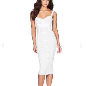 Nookie Dita Mesh Midi Dress NWT